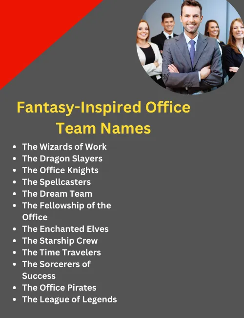 fantasy inspired office team names