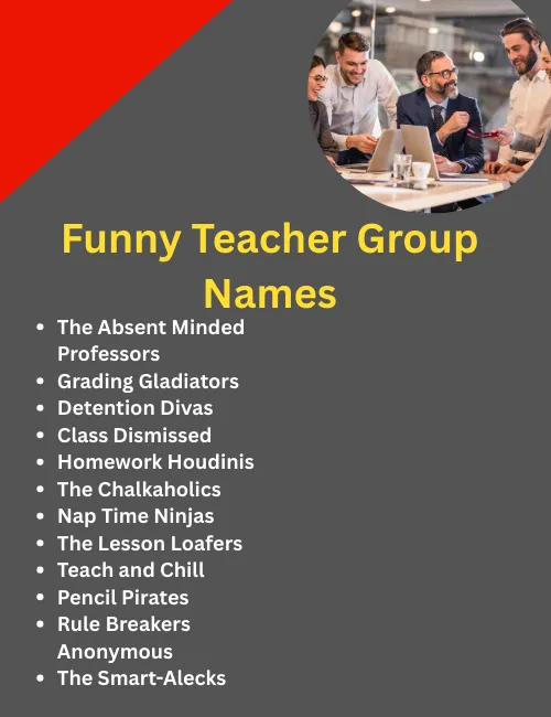 funny teacher group names