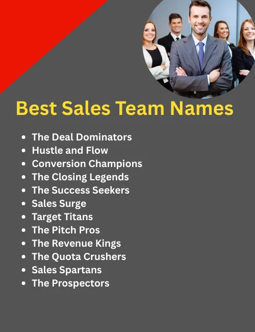 Best Sales team Names