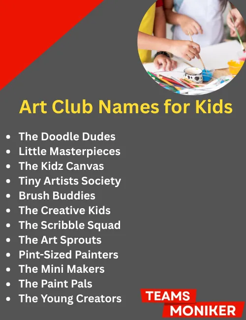 Art club names for kids