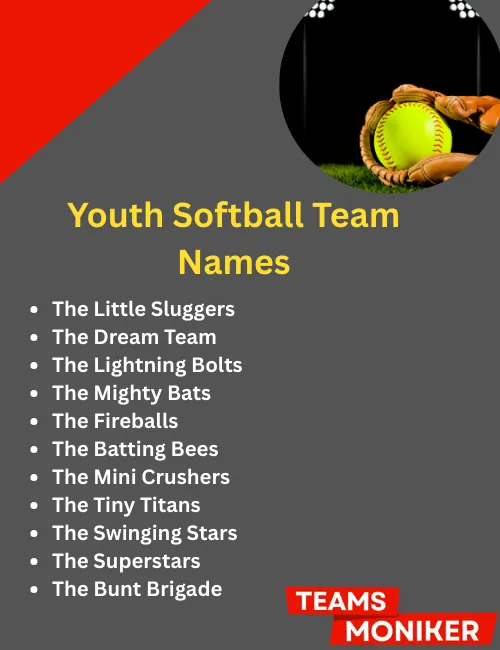 youth softball team names