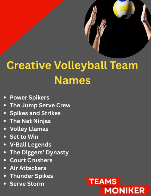 creative volleyball team names