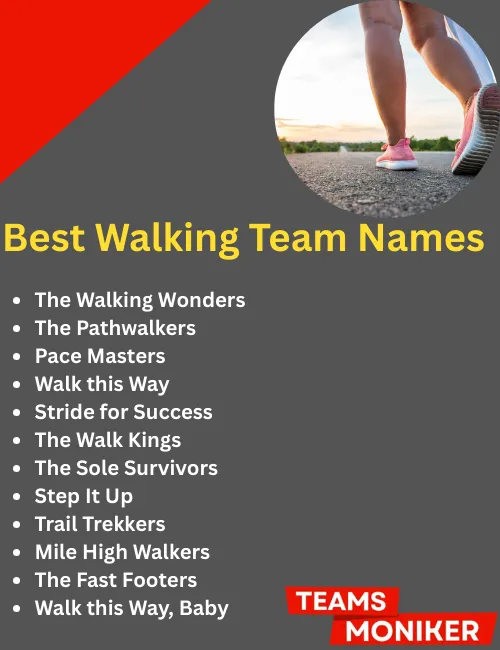best walking team names
