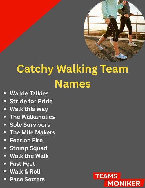 catchy walking team names