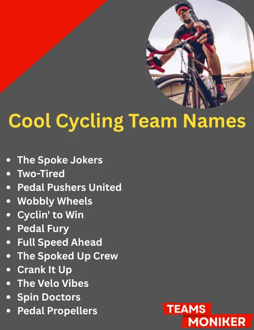 cool cycling team names 