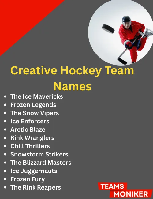 creative hockey team names