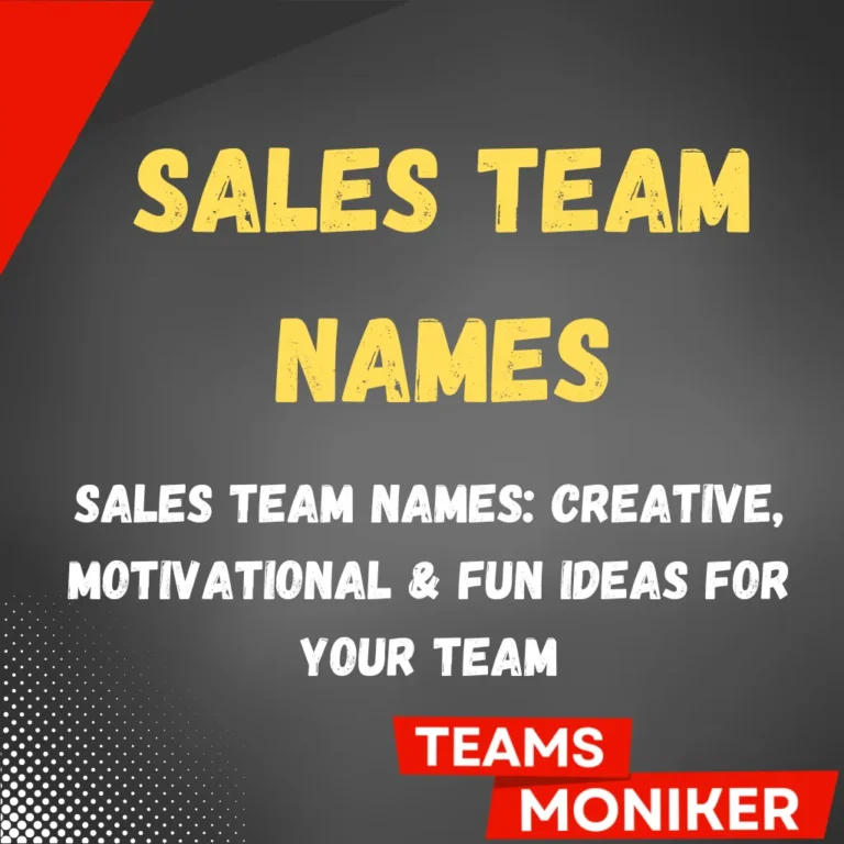 Sales Team Names