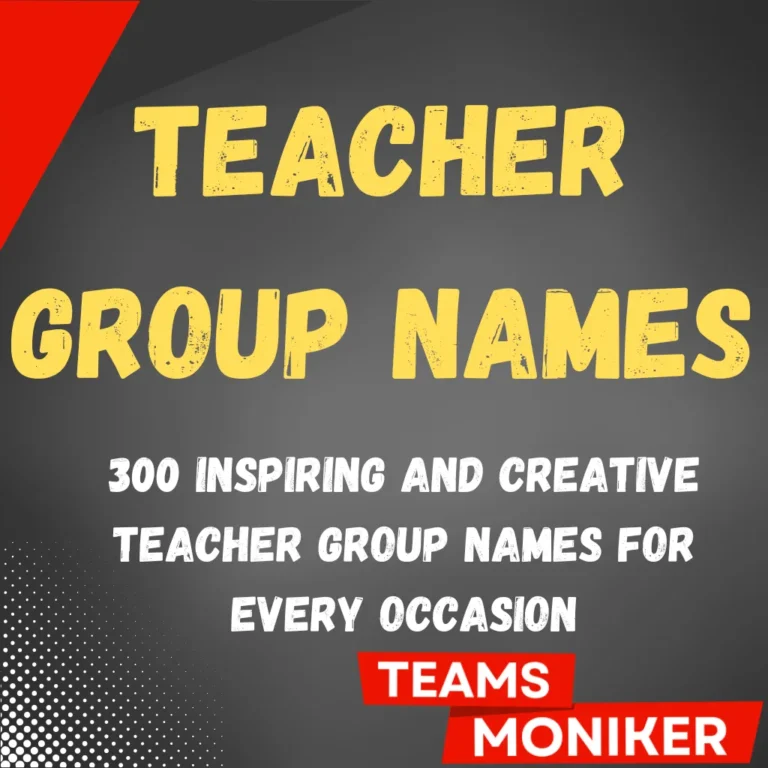 Teacher Group Names