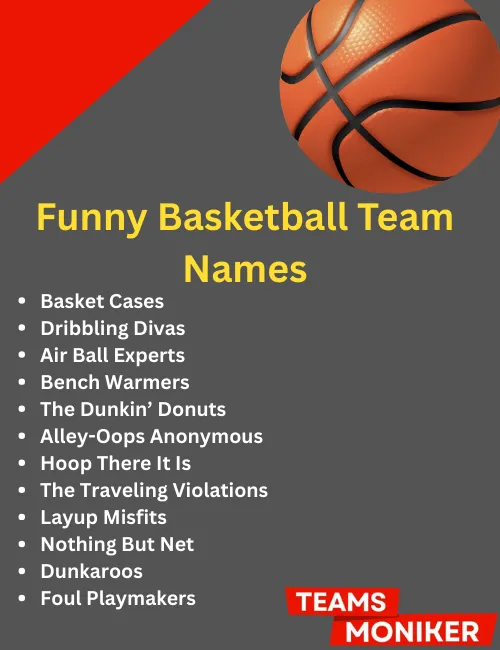 funny basketball team names