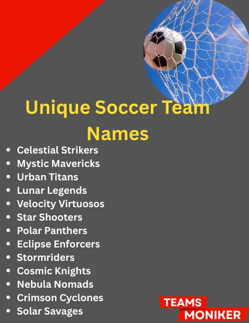 unique soccer team names