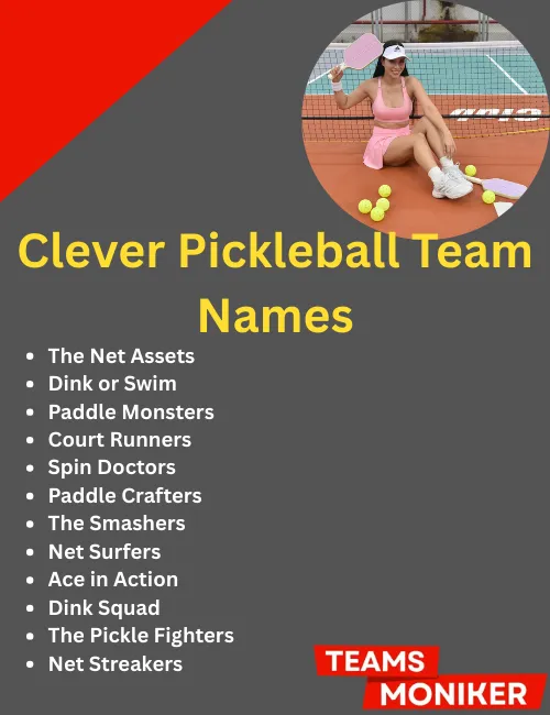 clever pickleball team names