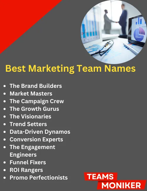 best marketing team names