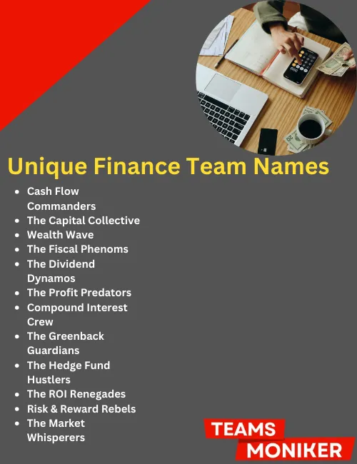 unique finance team names