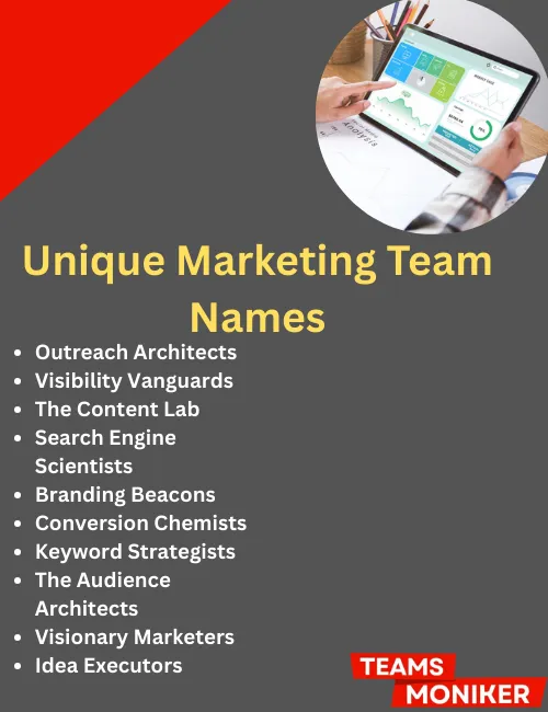 unique marketing team names
