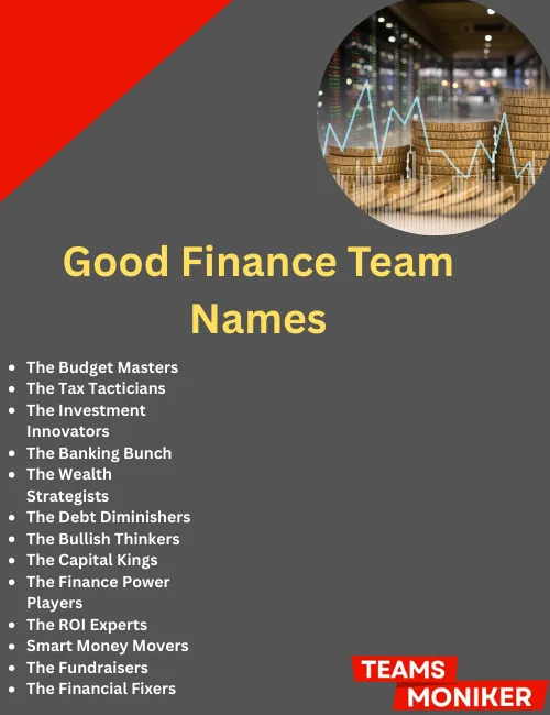 good finance team names