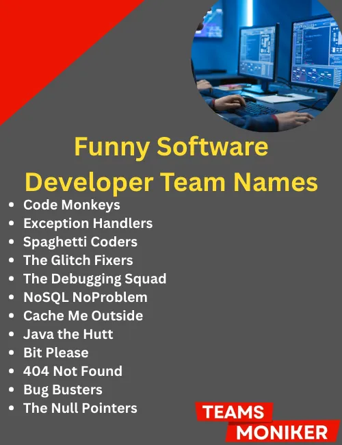 funny software developer team names