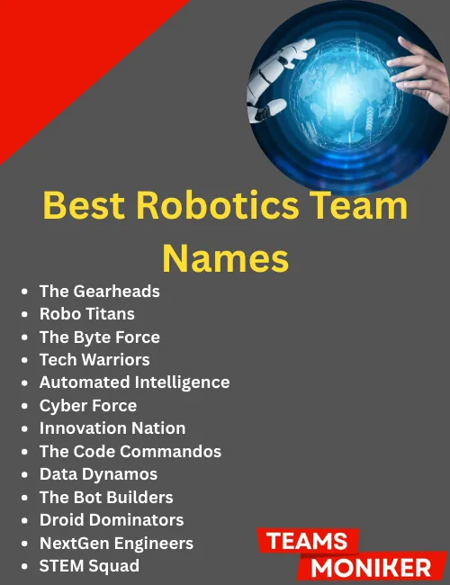 best robotics team names
