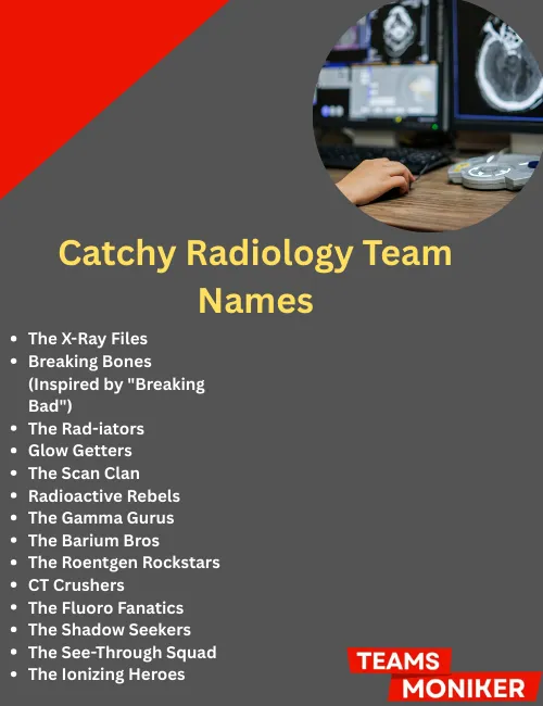 catchy radiology team names