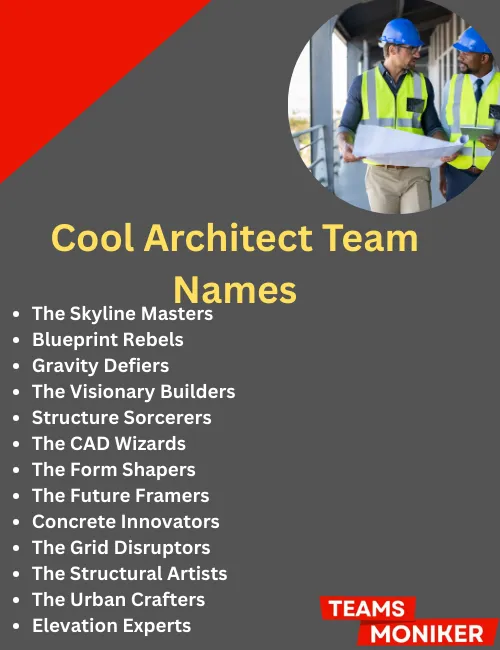 cool architect team names