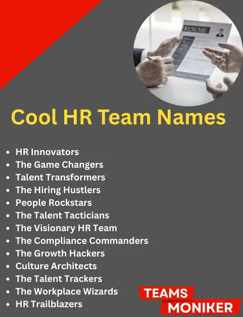 cool HR team names