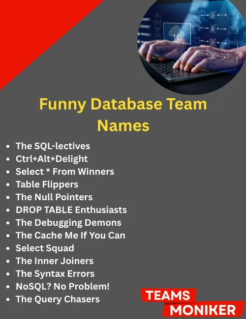 funny database team names