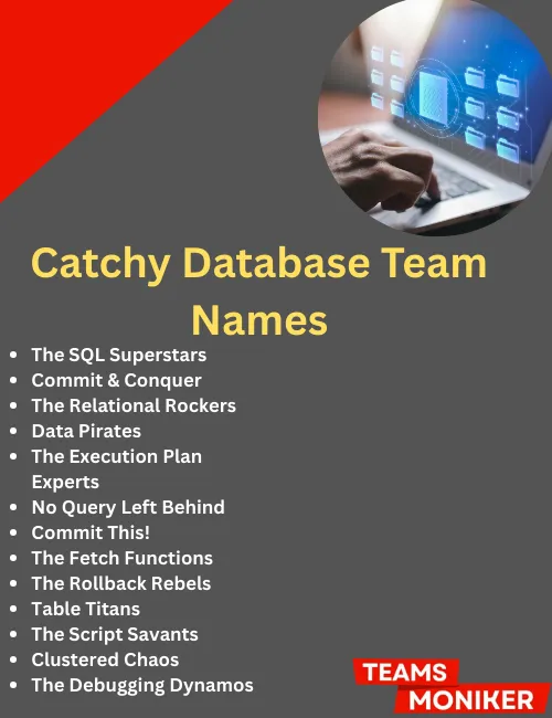 catchy database team names