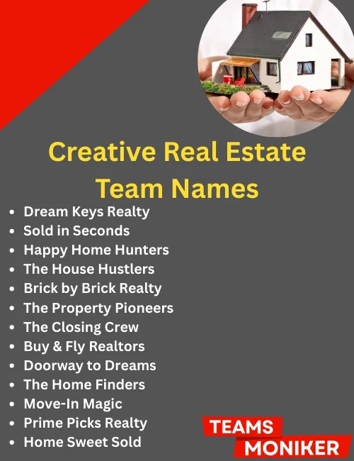 creative real estate team names