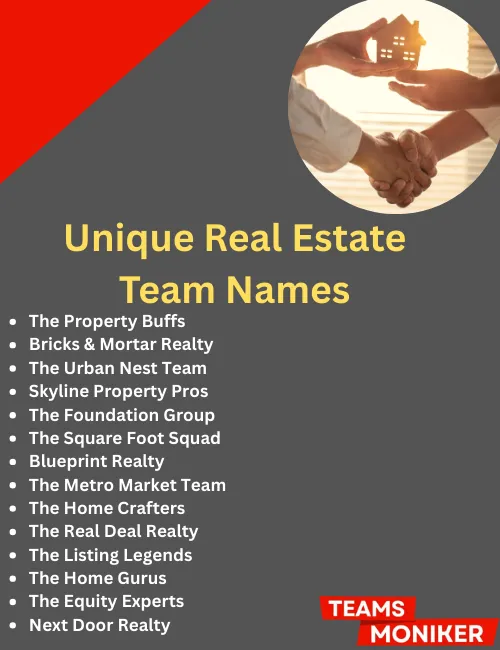 unique real estate team names