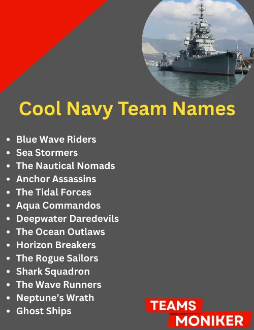 cool navy team names