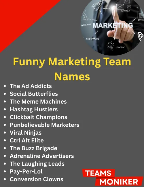 funny marketing team names