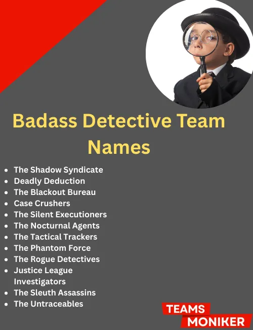 badass detective team names