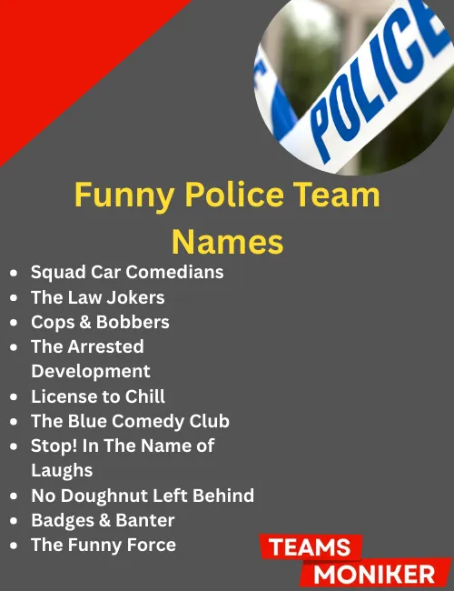 funny police team names