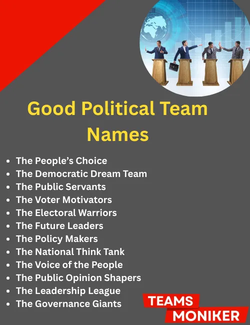 good political team names