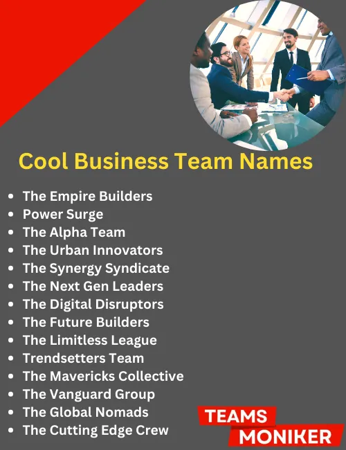 cool business team names