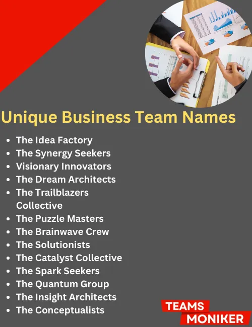 unique business team names
