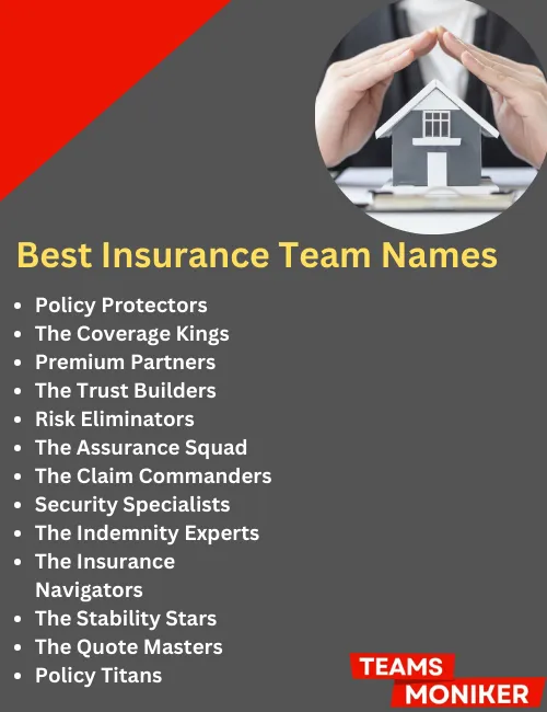 best insurance team names