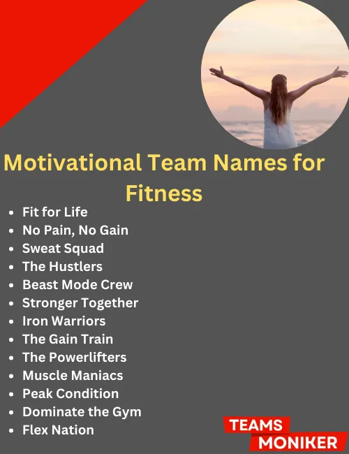 motivational team names for fitness