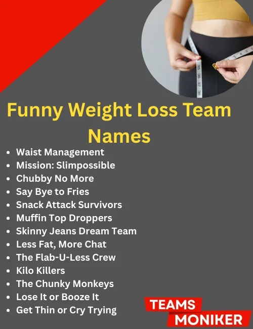 funny weightloss team names