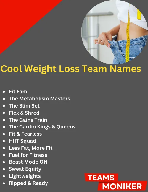 cool weightloss team names