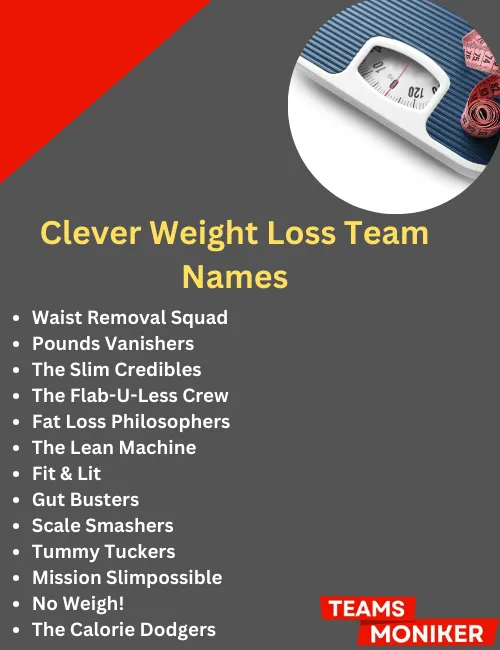clever weightloss team names