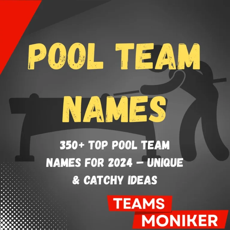 Pool Team Names