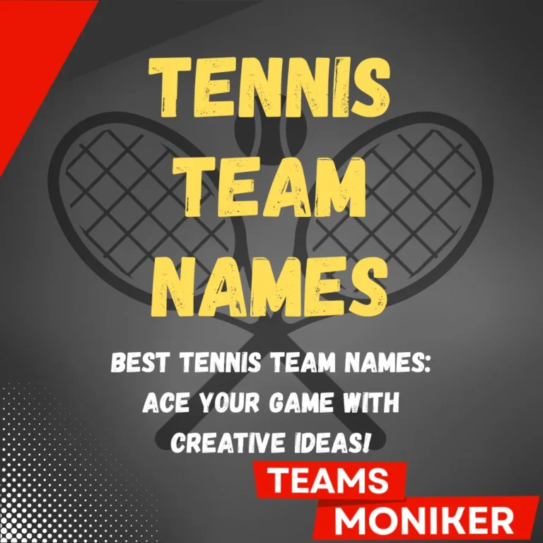 Tennis Team Names