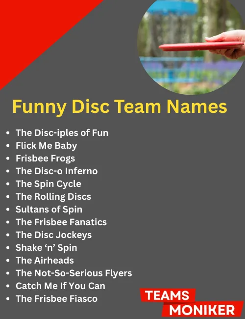 funny disc team names