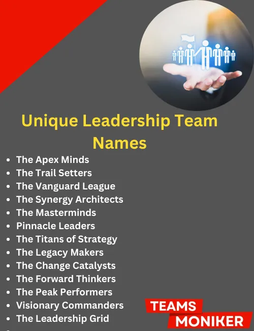 unique leadership team names