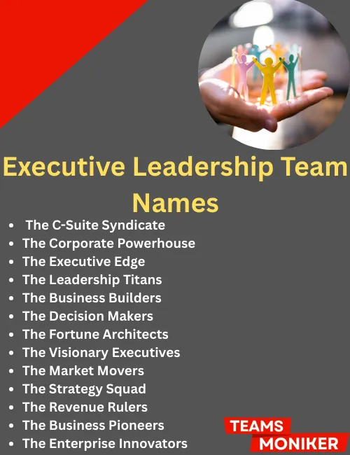 executive leadership team names