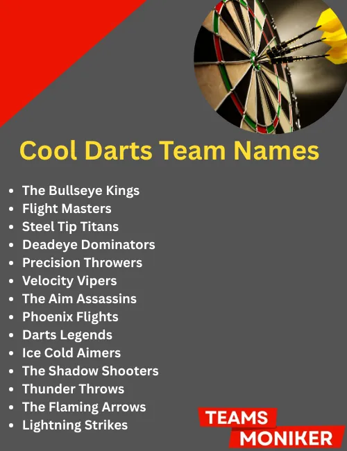 cool darts team names