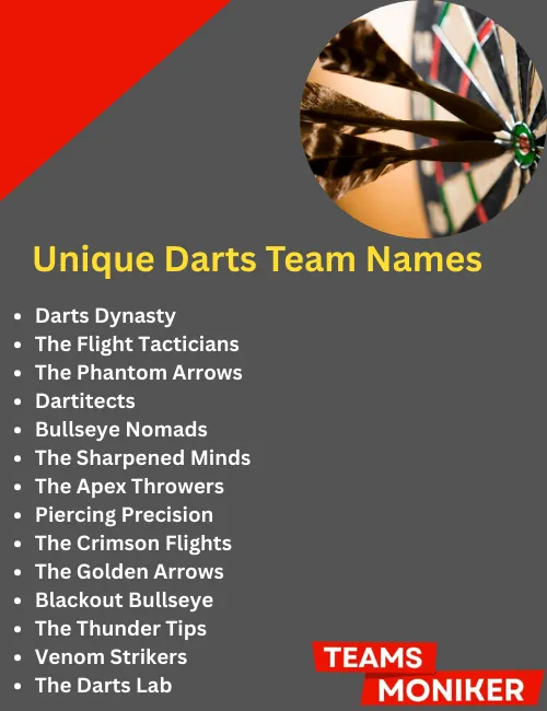 unique darts team names