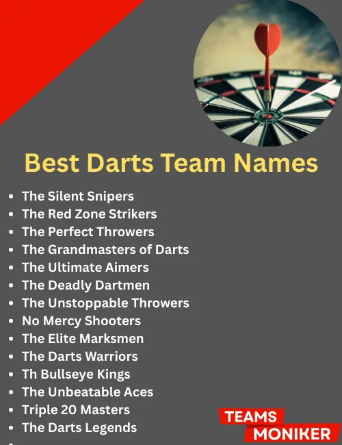 best darts team names