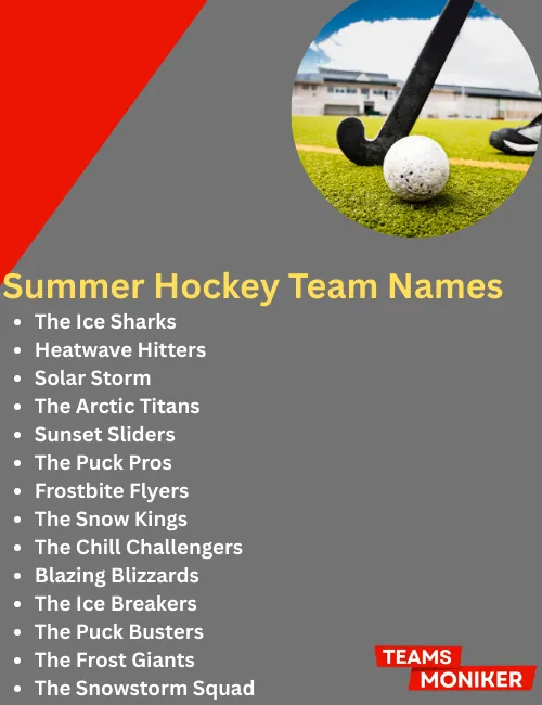 summer hockey team names