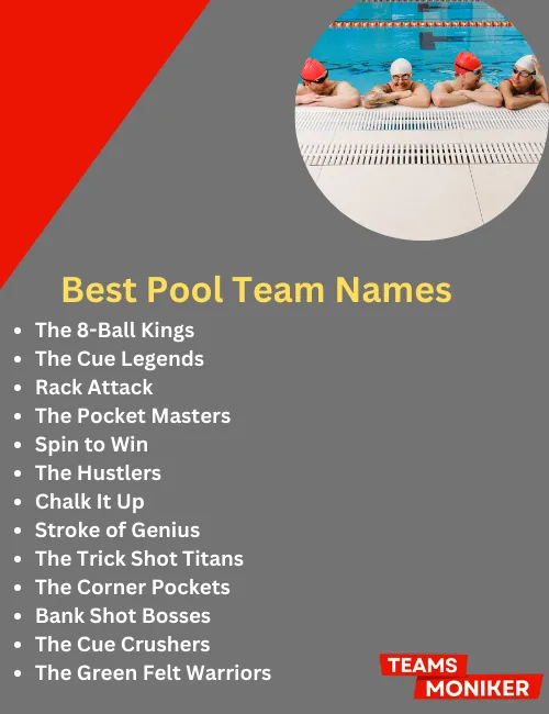 best pool team names